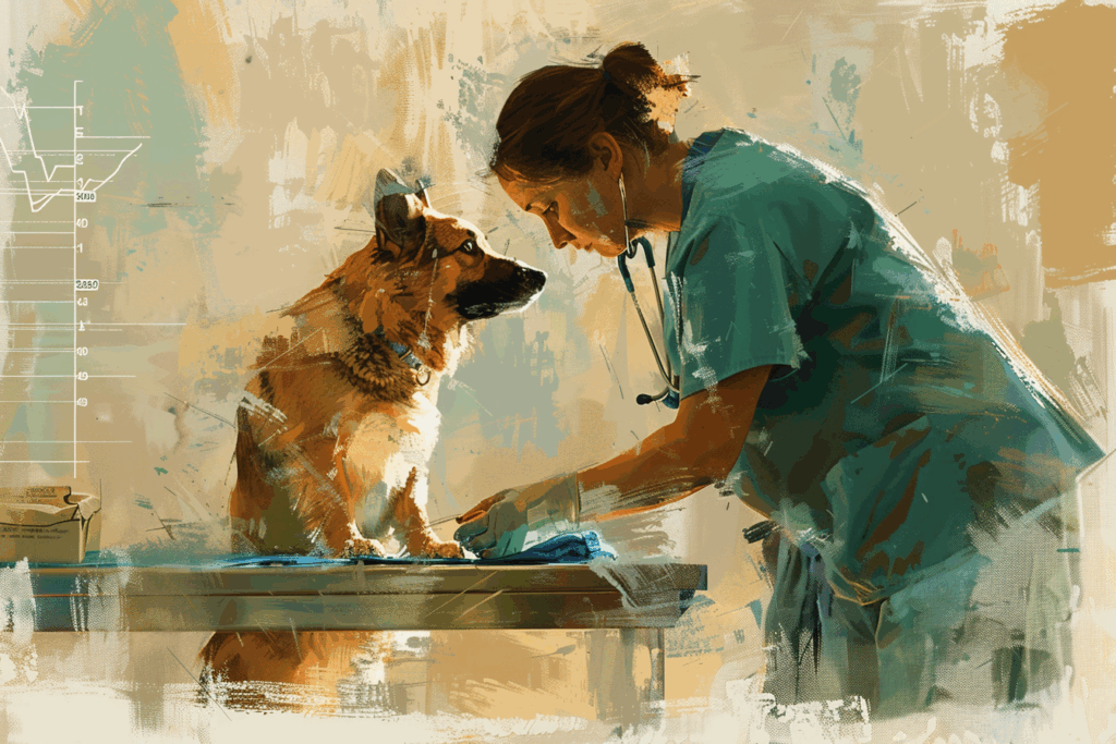 Veterinarians checking a Pomeranian dog in a clinic | disability insurance for veterinarians | income protection | Set for Life Insurance | veterinary practice | animal care | insurance coverage.