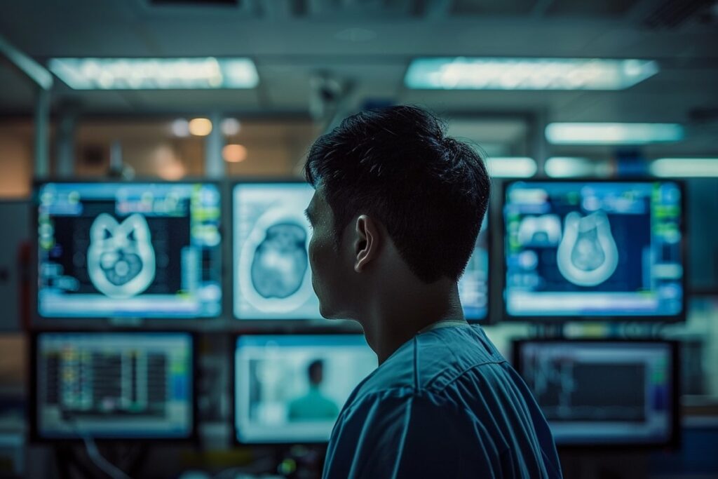 Medical resident reviewing diagnostic imaging during training, illustrating disability insurance for medical residents, resident physician disability coverage, and guaranteed issue disability for residents, with options including best disability insurance for medical residents from Ameritas, Guardian, Berkshire Life, MassMutual, Principal Financial Group, The Standard, and Northwestern Mutual, addressing medical students, interns, early career doctors, specialty specific coverage, income protection, cost considerations, and resident disability insurance quotes through a disability insurance agent for residents and insurance for residents