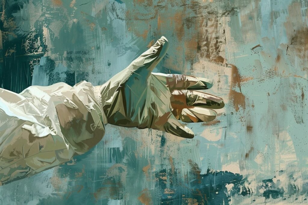 Editorial illustration representing disability insurance for orthopedic surgeons, showing the high cost of orthopedic surgeon disability insurance coverage and income protection, even when discounts reduce premiums.