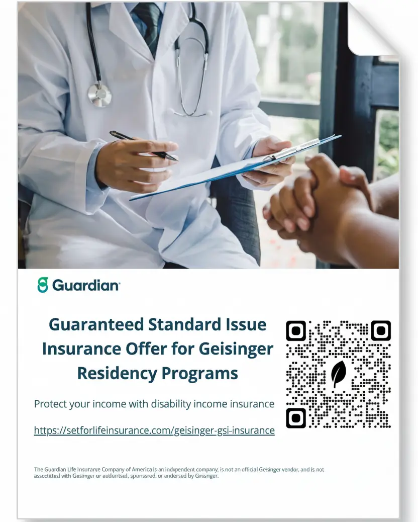 GSI insurance brochure for Geisinger residents and fellows